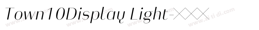 Town10Display Light字体转换